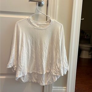 Aerie White 3/4 Sleeve Top
